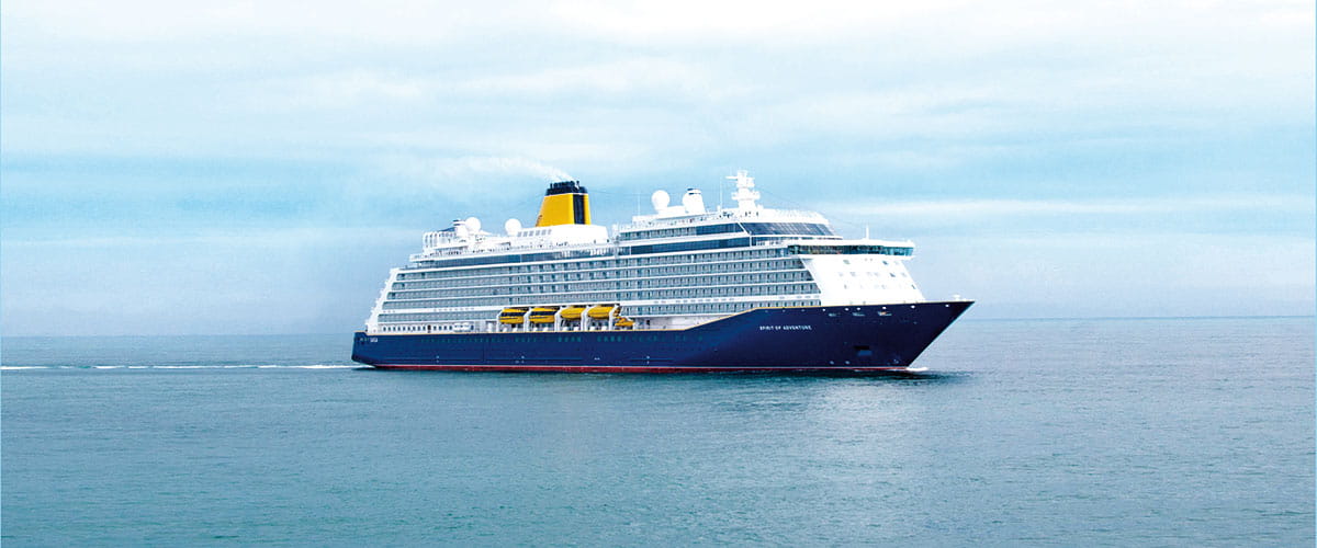 Spirit of Adventure sailing on the open ocean